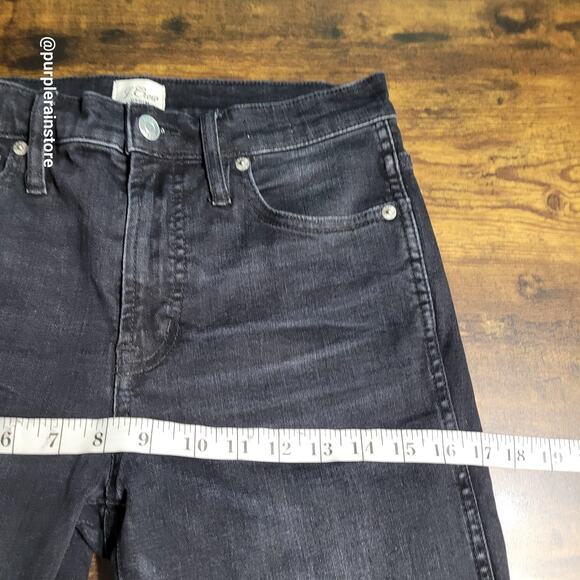 J Crew Jeans 28 Vintage Straight Mid Rise Tummy Control Black Wash Denim - Picture 9 of 14